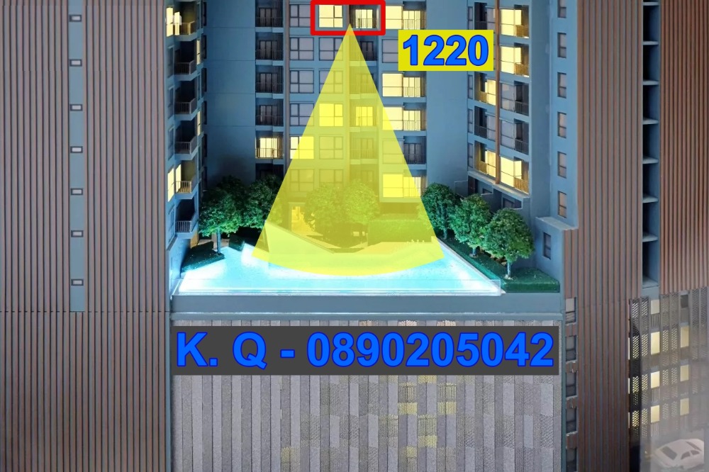 Sale DownCondoRatchadapisek, Huaikwang, Suttisan : (Owner) The Stage Mindscape 1 bedroom, beautiful corner, panoramic pool view