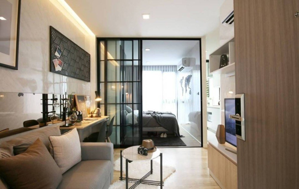 For SaleCondoChokchai 4, Ladprao 71, Ladprao 48, : Groove Condo Ratchada-Ladprao Groove Condo Ratchada-Ladprao, new condo near the expressway, near the Yellow Line, Phawana Station and Chokchai Station 4 MRT Lat Phrao, starting price 1.89 million baht (completed, ready to move in)