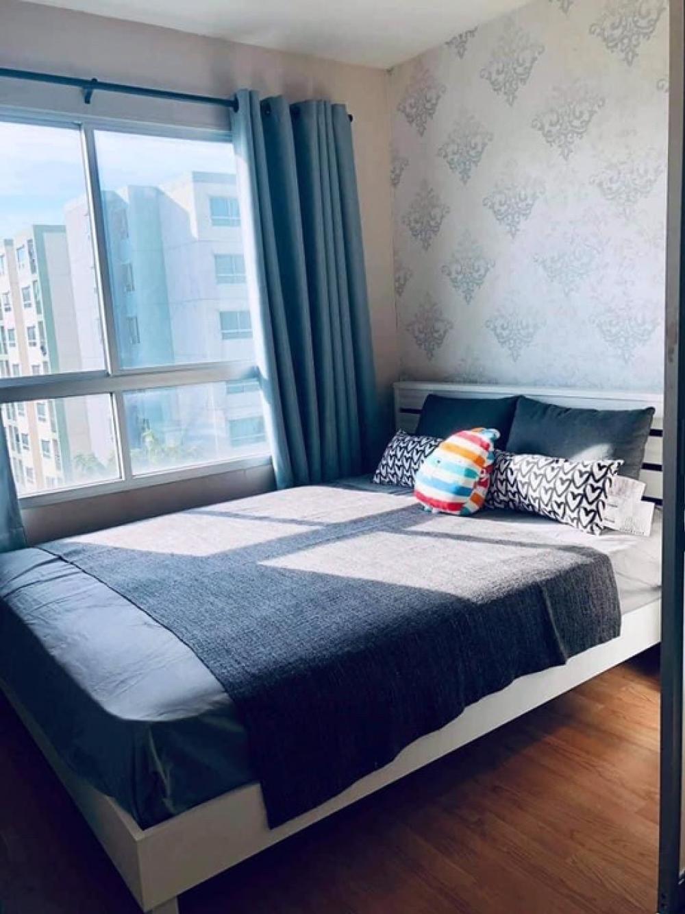 For RentCondoOnnut, Udomsuk : NC-R830 🎊 Lumpini Ville On Nut 46 for rent 🎊 Nice decorated room Install wallpaper throughout the room. Sweet and cool tones for only 6,500 baht/month! From normal price 7,000 baht 🎉This price is for direct contact customers only. Through the agent, ask f