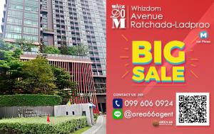 For RentCondoLadprao, Central Ladprao : For rent Whizdom Avenue Ratchada - Ladprao Nearby MRT Ladprao