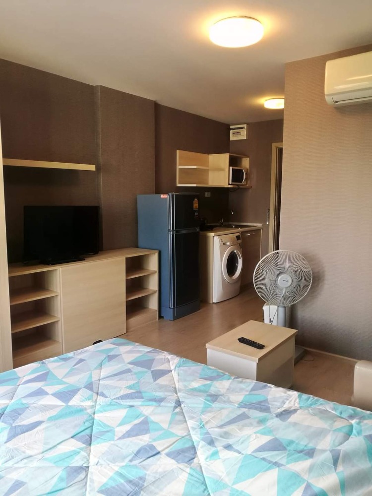 For RentCondoOnnut, Udomsuk : 🛟Condo for rent Elio Del Ray Sukhumvit 64 near BTS Udomsuk/Punnawithi. 24 sq m. beautiful room There is a washing machine for only 9000-