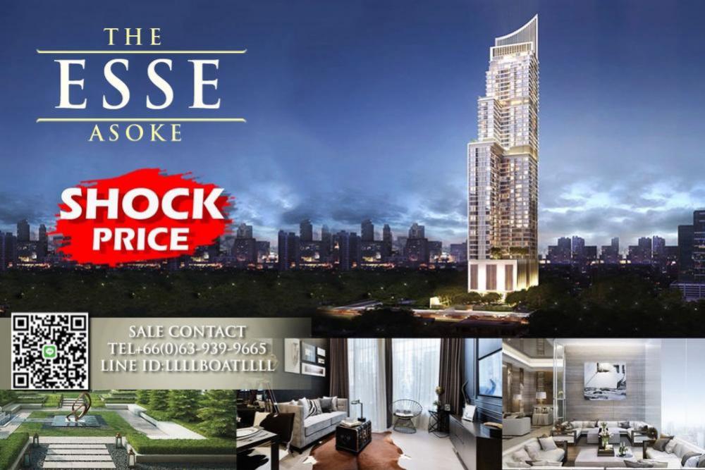 For SaleCondoSukhumvit, Asoke, Thonglor : For Sale l 2 Bed 2 Bath 📞 call.0639399665 ✨The Esse Asoke✨