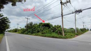 For SaleLandPathum Thani,Rangsit, Thammasat : Land for sale, 4 rai, Pathum Thani, Khlong 5, beautiful east side, next to the road along the canal 5, corner plot, complete utilities