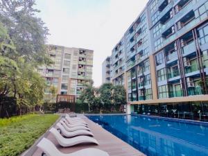 For RentCondoOnnut, Udomsuk : 2 bedrooms for rent, price only 15,000 baht - The Excel Sukhumvit 50, condo near BTS On Nut, very new room, ready to move in, room size 49 sq m., 2 bedrooms, 2 bathrooms