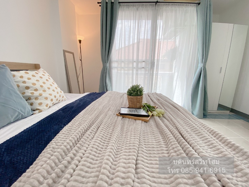 For SaleCondoRamkhamhaeng, Hua Mak : New room, fully furnished, ready to move in, fully recovered 1.29 million baht, Badin Sweet Home, cheaper than renting 5,xxx baht/month