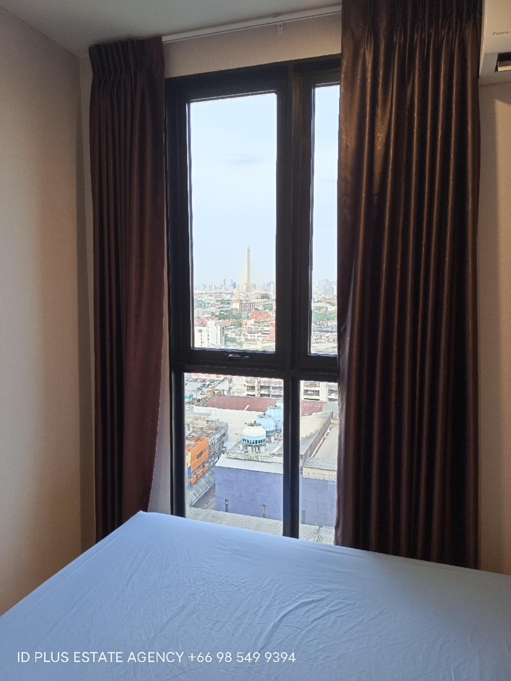 For SaleCondoPinklao, Charansanitwong : Plum Condo Pinklao Station for sale : 1 bedroom for 25.64 sqm. south facing with windy all day.View of Rama 8 Bridge looking through the 19th floor.With fully furnished and electrical appliances.Located on Somdetprapinkl