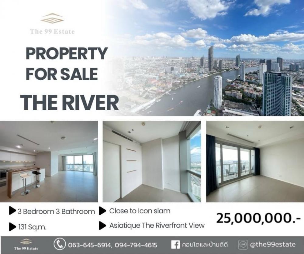 For SaleCondoWongwianyai, Charoennakor : luxury condo  the river 

river view panorama