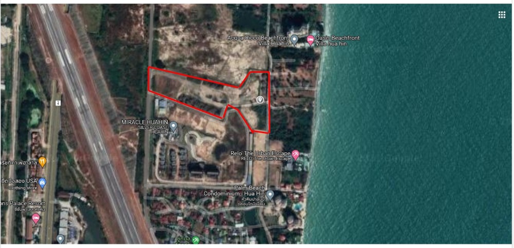 For RentLandCha-am Phetchaburi : Land for rent, Cha-am Beach, Phetchaburi, near the sea, only 150 meters, price 18,000 per rai, or almost 19 rai of plot, price 290,000 baht only!!