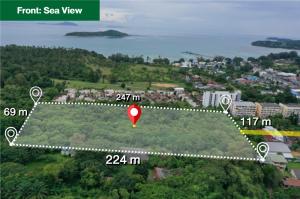 For SaleLandPhuket,Patong : Land for sale, sea view, 13.5 rai, Rawai, Phuket, value for money, investment, condo, pool villa, elderly care center Support for foreigners