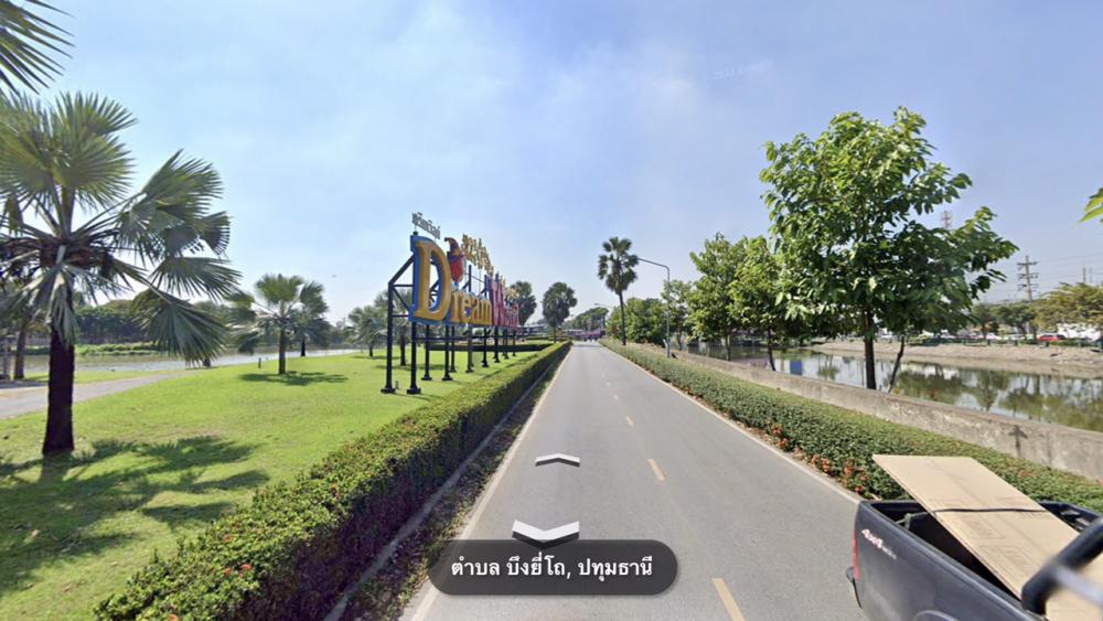 For SaleLandPathum Thani,Rangsit, Thammasat : Land for sale next to Dream World Khlong 4 Rangsit-Nakhon Nayok 287-2-86.6 rai Thanyaburi Lam Luk Ka Khlong 4