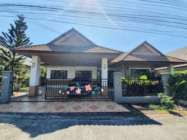 For SaleHouseRayong : Single-storey detached house for sale, Mak Mai Leelawadee Village, Samet Daeng Road, Tubma, Rayong on 36th Road, near Big C and Central Rayong.