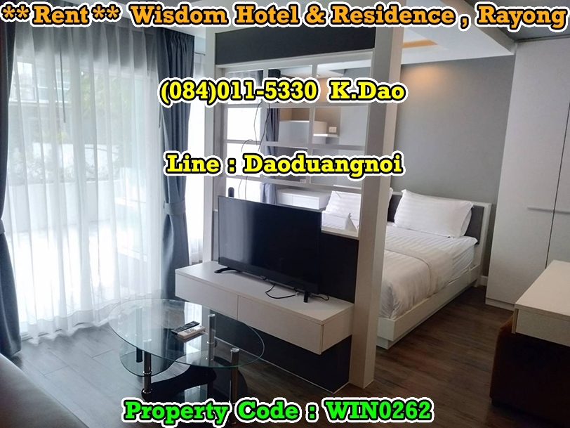 For RentCondoRayong : Wisdom Hotel & Residence +++ For Rent +++ Rayong, Deluxe Room
