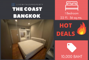 For RentCondoBangna, Bearing, Lasalle : Quick rent !! Very nice decorated room, high floor, beautiful view The Coast Bangkok
