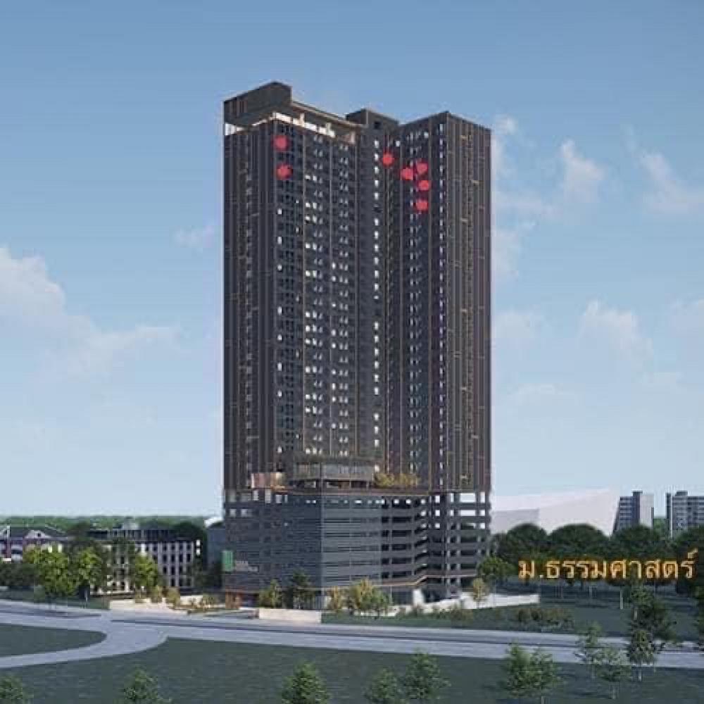 For SaleCondoPathum Thani,Rangsit, Thammasat : Down payment for sale, Terra Residence condo, near Thammasat University, Rangsit (next to the university fence), furniture, complete electrical appliances. Just carry your bags and move in. High floor.