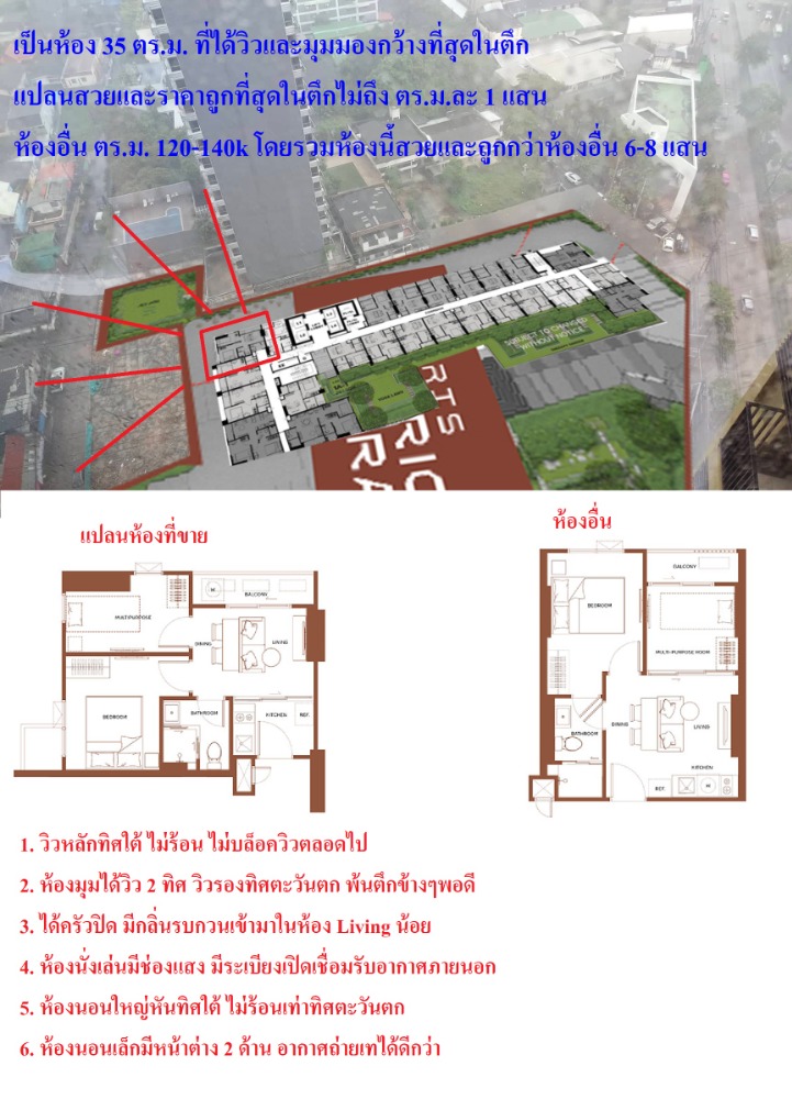 Sale DownCondoLadprao, Central Ladprao : 1plus room for sale, can be made into 2 bedrooms, very cheap price, less than 3.5 million, fully furnished, selling by owner