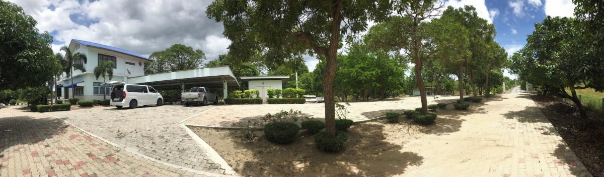 For SaleHouseSuphan Buri : House for sale, 3 rai of land, half a high reclamation, very beautiful, next to the Tha Chin River In front of the main road, Suphanburi.