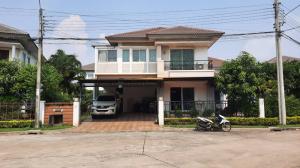 For SaleHouseRathburana, Suksawat : Single house for sale, The Grand Wongwaen-Pracha Uthit, area 117.7 sq m., behind the rim, wide area, good condition.