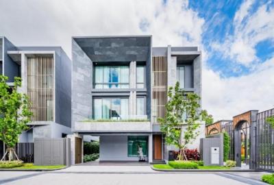For SaleHouseYothinpattana,CDC : Sample house for sale, Bukan Yothin Pattana, Type XL, 3 bedrooms, 4 bathrooms, luxury 3-storey detached house in Soi Yothin Pattana 3, near CDC, near Ramintra Expressway. With private pool and elevator 096-919-6395 Line ID : sasiplay