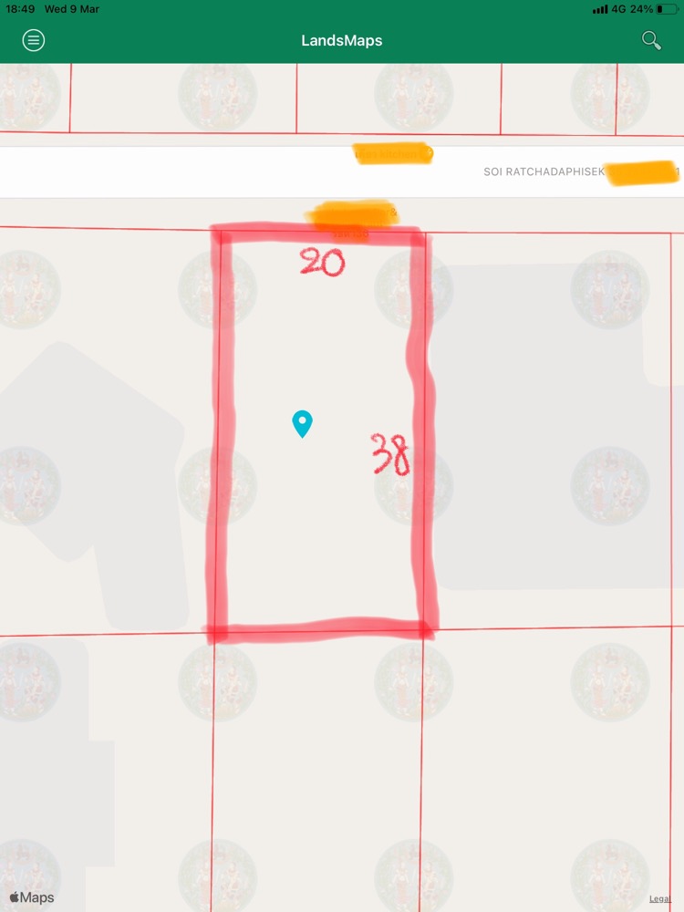 For SaleLandRatchadapisek, Huaikwang, Suttisan : Beautiful plot of land in the Ratchada community area.