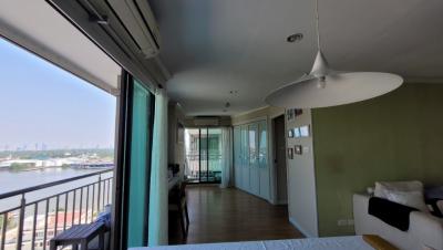 For SaleCondoRama3 (Riverside),Satupadit : Quick sale! Another 2 hundred thousand discount!!! Get all conditions, cheaper than the market, Lumpini Place Condo Narathiwat-Chao Phraya, corner room, Bang Krachao river view.