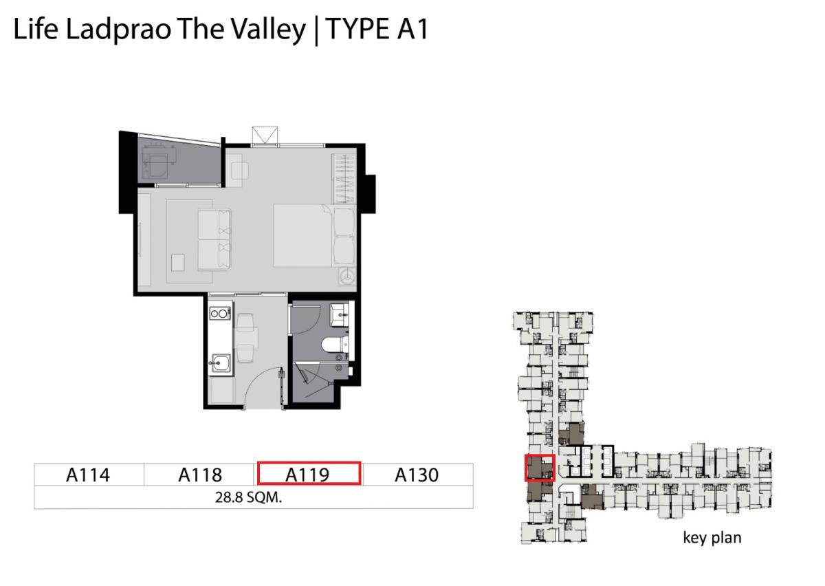 ขายคอนโดลาดพร้าว เซ็นทรัลลาดพร้าว : ขาย Life Ladprao Valley ชั้น 35 ทิศใต้ วิวสวนจตุจักร