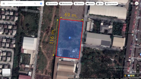 For RentLandNawamin, Ramindra : Land for rent, soi Phraya Suren 35, size 5 rai, near Kanchanaphisek Road