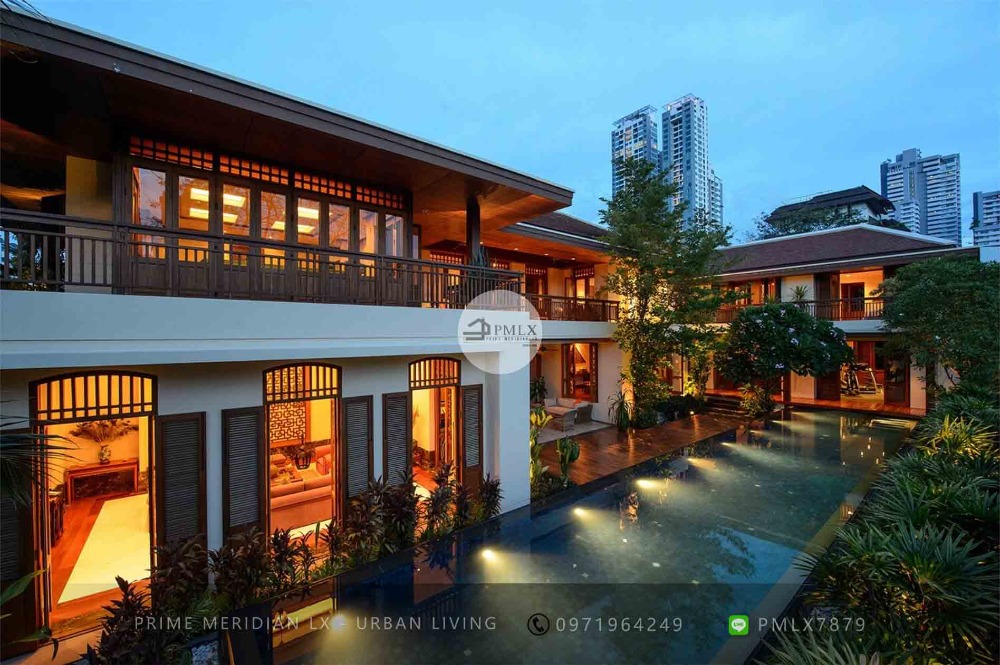 For SaleHouseSukhumvit, Asoke, Thonglor : Luxury Single House Close To BTS Asoke - Sukhumvit 31 / Super Luxury Traditional Thai Style
