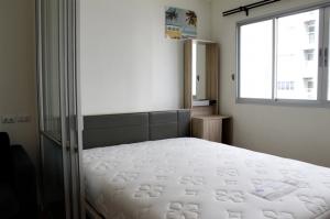 For RentCondoBangna, Bearing, Lasalle : Condo for rent, Lumpini Mega City Bangna, 23 sq m, Building E, 9th floor, full furniture and appliances, 1 bedroom, 1 bathroom, room facing north. Theres no sun in the afternoon, the room isnt hot, and sleeping alone is great. Sleeping as a couple is even