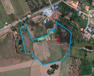 For SaleLandSing Buri : Land for sale, very cheap, located in the community, on the main road 3509, Pho Prajak, Tha Chang, Singburi, suitable for housing, resorts, factories, 300,000 / rai 27 rai 217 wa