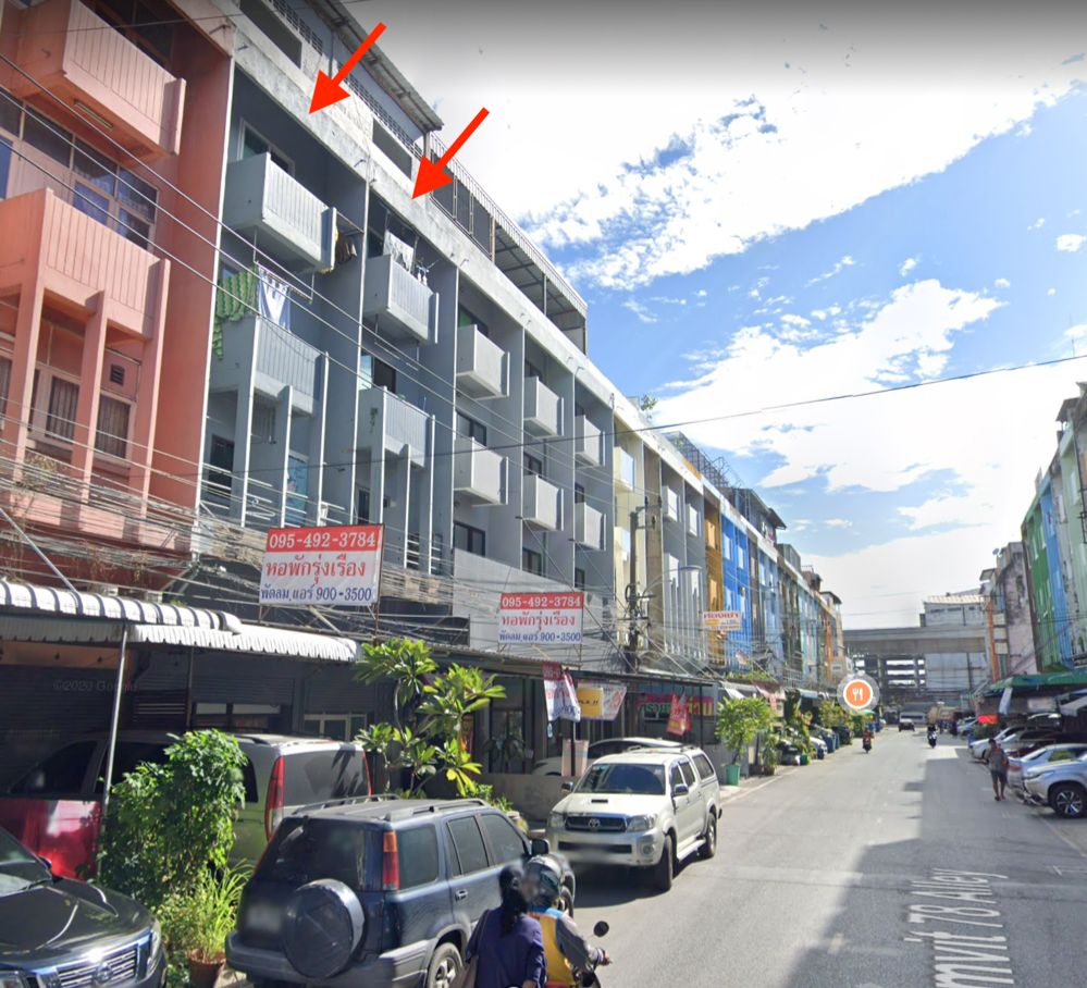 For SaleShophouseSamut Prakan,Samrong : Urgent sale, commercial building, Soi Sukhumvit 78, 2 booths, 15 rooms, near Imperial Samrong, BTS Samrong
