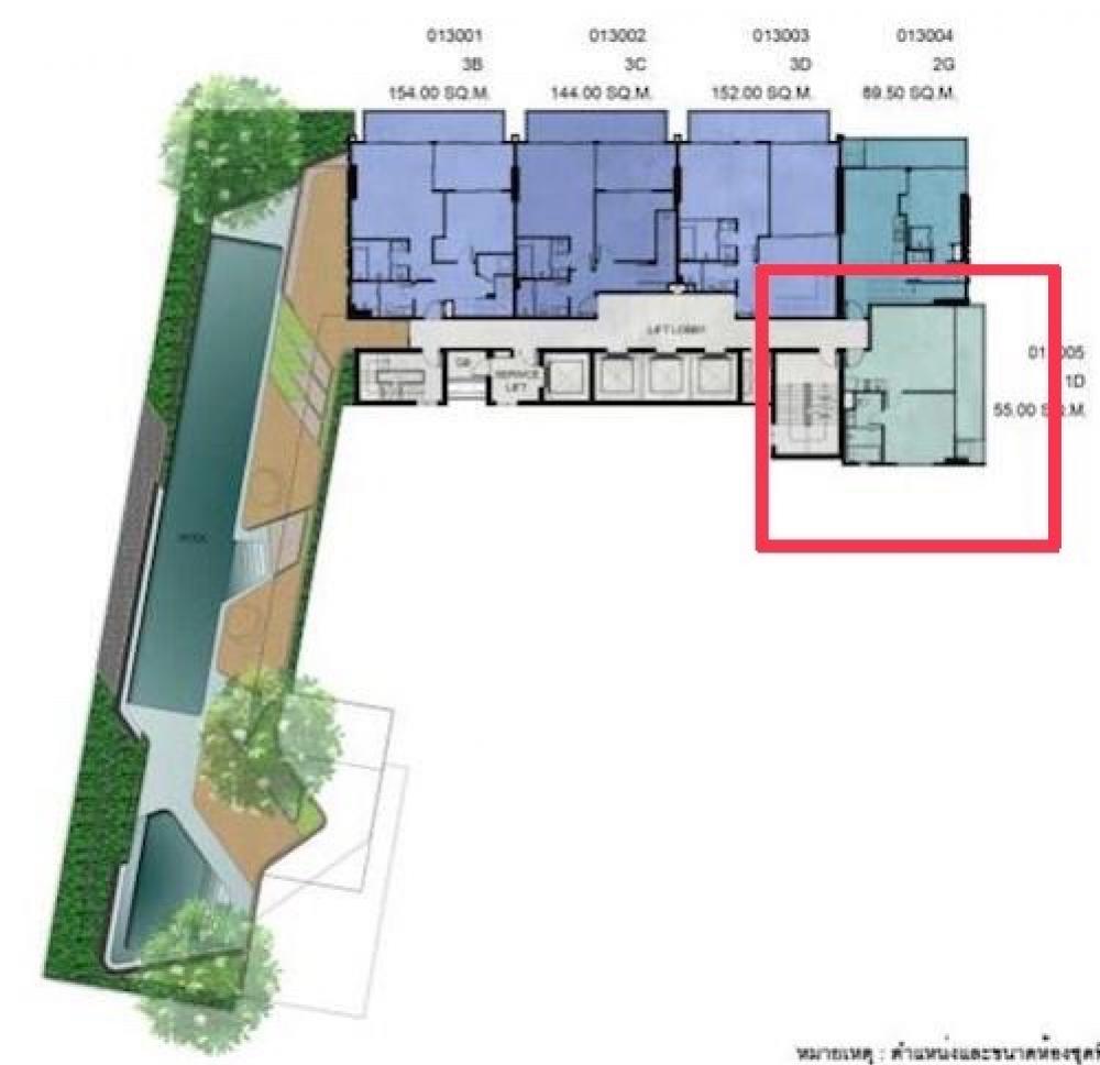 For SaleCondoPattaya, Bangsaen, Chonburi : Room for sale, 1 Bed, sea view, floor, swimming pool, with tenant