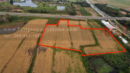 For SaleLandAyutthaya : Cheap sale, vacant land on road 347, Pathum Thani - Bang Pahan, Ayutthaya, near Thung Makham Yong intersection.