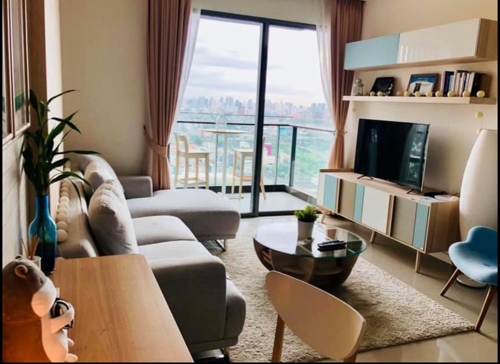 ให้เช่าคอนโดพระราม 3 สาธุประดิษฐ์ : Scandinavian style condo for rent Starview Condo Rama 3 2 bedrooms high floor good view