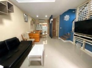 For RentTownhouseLadkrabang, Suwannaphum Airport : For Rent 3-storey townhome for rent, Town Plus Village. On Nut - Lat Krabang, Soi Ladkrabang 20/1, beautiful house, decorated with 5 air conditioners, fully furnished, fully furnished, pets are not allowed.