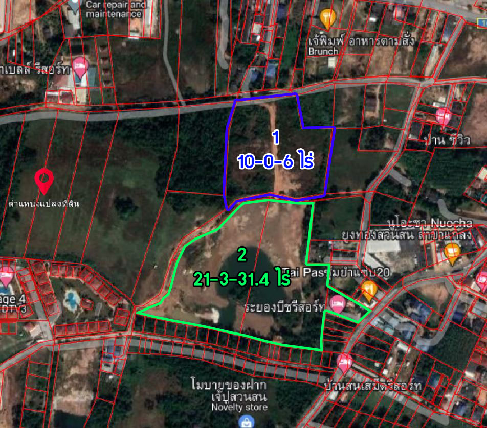 For SaleLandRayong : Big land for sale near Suan Son Beach, Rayong Province, cheaper than the market, electricity and water supply ready, call 064-954-9619 (LC11-31)