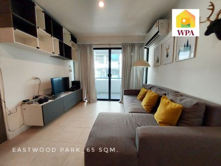 For SaleCondoOnnut, Udomsuk : Condo for sale, fully furnished, ready to move in, 2 bedrooms, East Wood Park Condominium, 64.71 sqm., beautiful room, very new condition.
