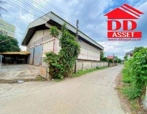 For SaleWarehousePhitsanulok : Factory warehouse for sale in the center of Phitsanulok with offices behind Pibulsongkram Rajabhat, warehouses on 2 sides of the road