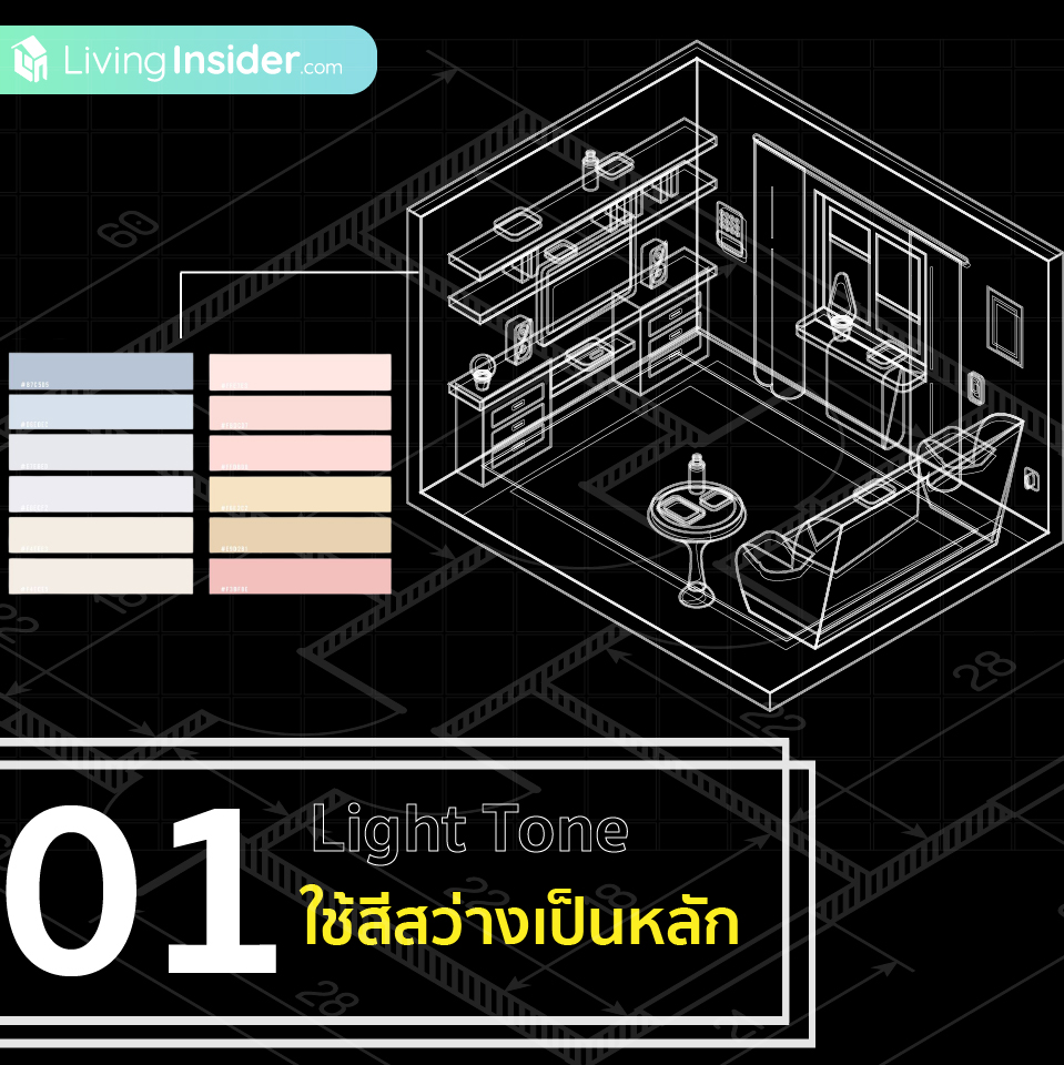แคบแค่ไหนก็กว้างได้ด้วย Trick จัดพื้นที่ห้องขนาดเล็กให้กว้าง ด้วยเทคนิคลวงตา 