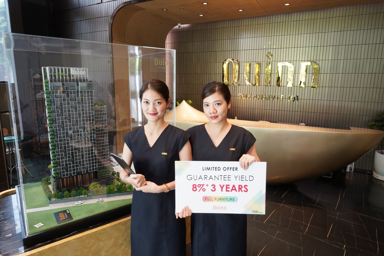 MBK Real Estate เปิดโปรแกรมลงทุน “Limited Offer Guarantee 8% Yield 3 ปี” ประเดิม QUINN Sukhumvit 101 