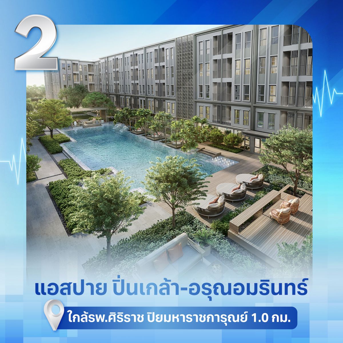 ตัวอย่าง 10 คอนโดเดินทางไปโรงพยาบาลชั้นนำสะดวก เจ็บป่วยไม่ต้องกังวล