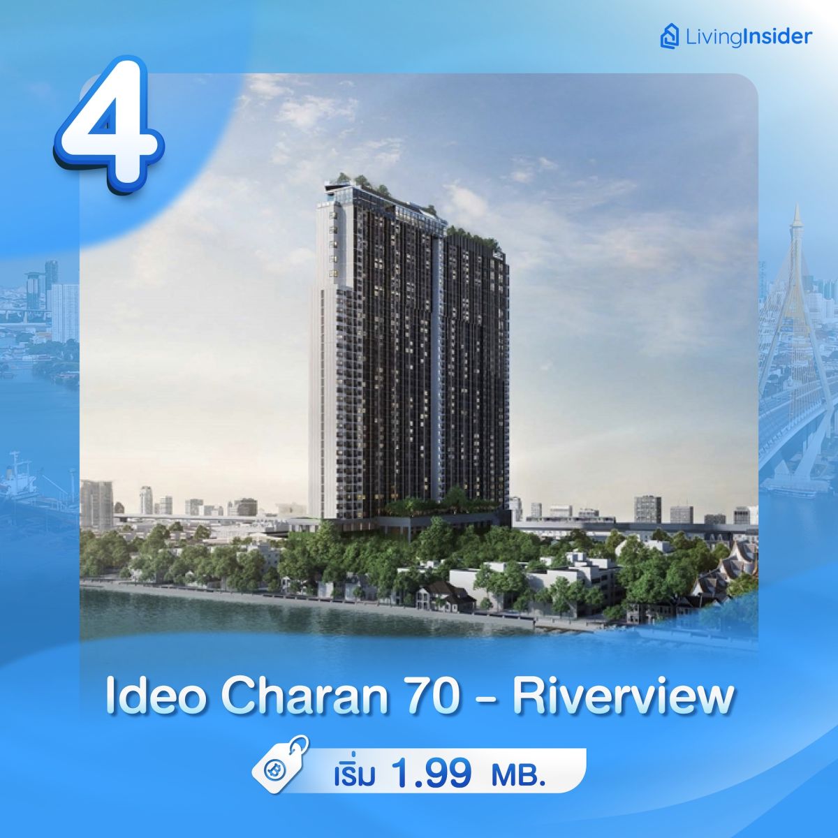 รวม 10 คอนโดวิวเเม่น้ำ ราคาเบา ๆ เริ่มต้นไม่ถึง 4 ล้าน*