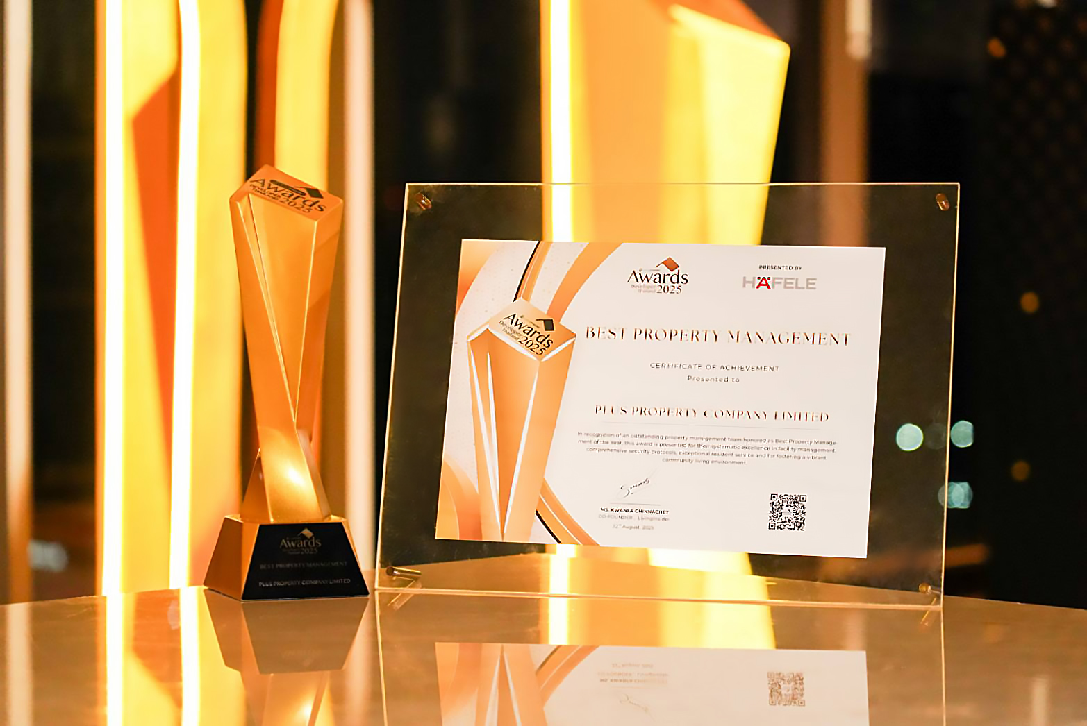 พลัส พร็อพเพอร์ตี้ คว้ารางวัล “Best Property Management” 2 ปีซ้อน จากงาน Livinginsider Thailand Developer Awards 2025