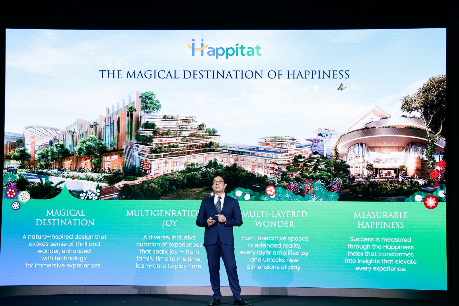 Happitat จุดหมายความสุขแห่งใหม่ที่จะเปลี่ยนโลกทัศน์ให้คนไทย หลอมรวมผู้คน ธรรมชาติ และจินตนาการไว้ในที่เดียว ต้นแบบการทำ Destination Creation ที่แรก บนถนนบางนา-ตราด