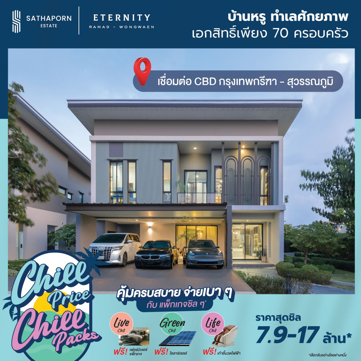 “สถาพร เอสเตท” ยกทัพ 7 โครงการคุณภาพ ร่วมงานมหกรรมบ้านและคอนโด ครั้งที่ 48 เปิดตัวแคมเปญ “Chill Price Chill Packs” มอบดีลสุดชิลแห่งปี ตอบรับสัญญาณบวกตลาดอสังหาฯ