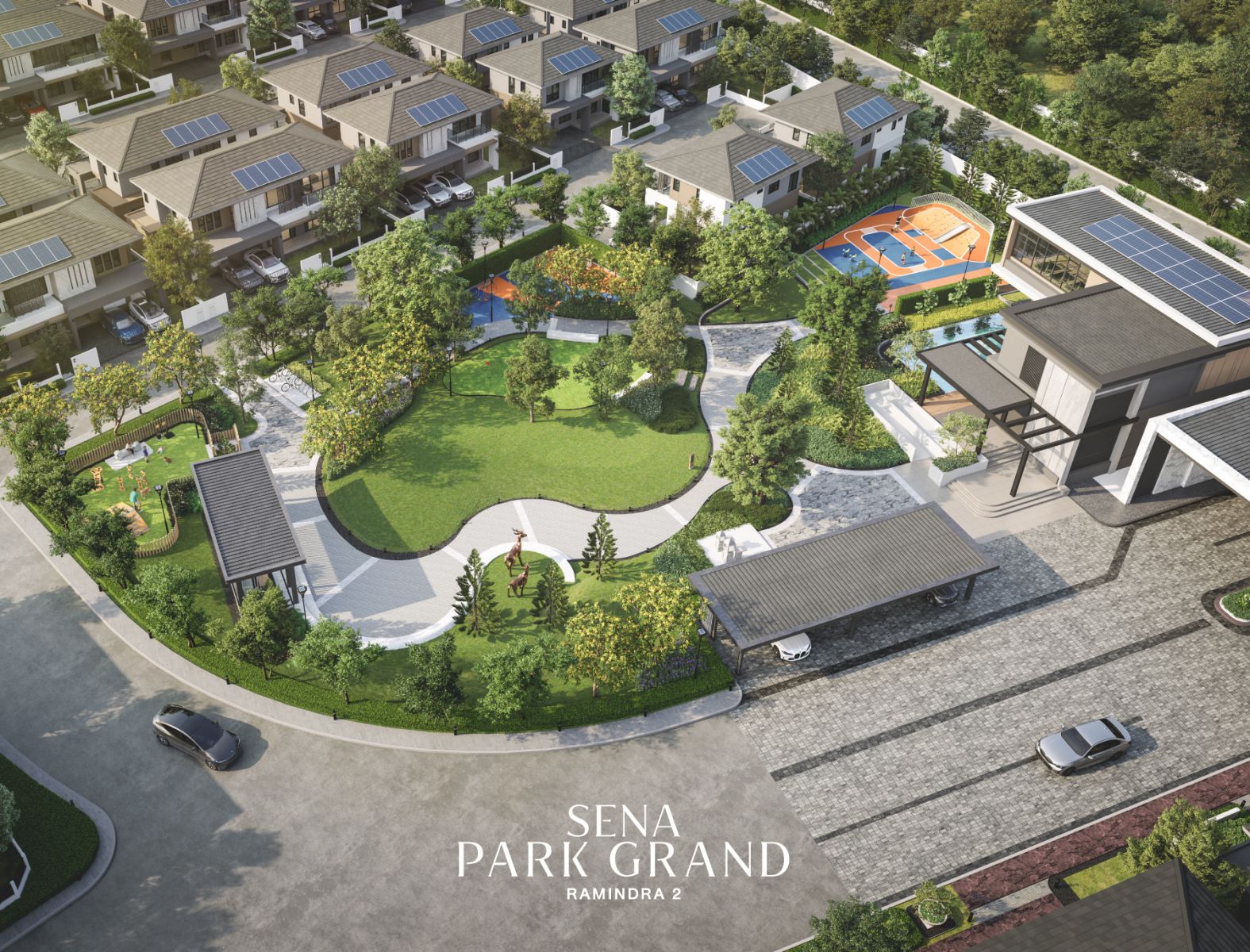 เสนาเตรียมเปิดตัว “SENA PARK GRAND RAMINDRA 2” บ้านพรีเมียมติดโซลาร์เซลล์ทุกหลัง ประหยัดค่าไฟสูงสุด 85%* เริ่ม 12 ล้านบาท*