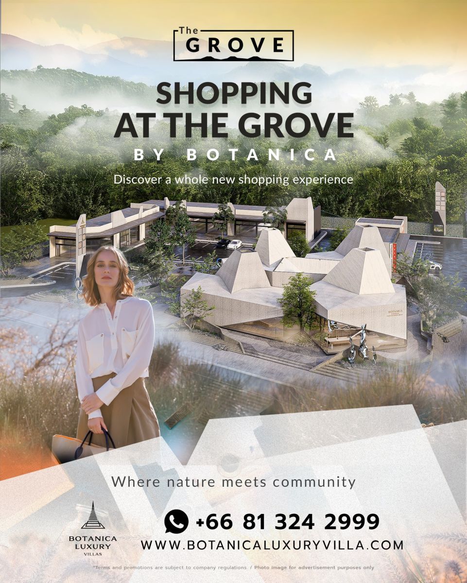โบทานิก้า ลักซูรี่ วิลล่า รุกตลาดรีเทลครั้งแรก! เปิดตัว “The Grove by Botanica” คอมมูนิตี้มอลล์ใจกลางพรุจำปา รองรับดีมานด์กลุ่ม HNWI โตพุ่ง