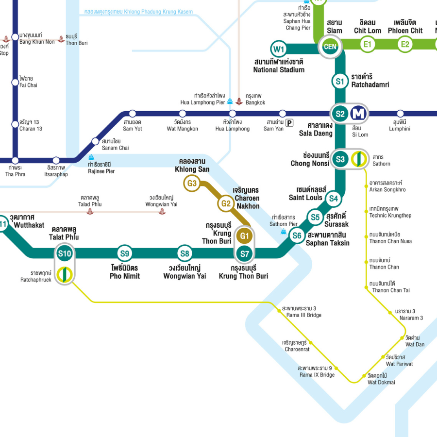 แผนที่รถไฟฟ้า BTS MRT 2568 พร้อมเส้นทางและค่าโดยสารทุกสาย