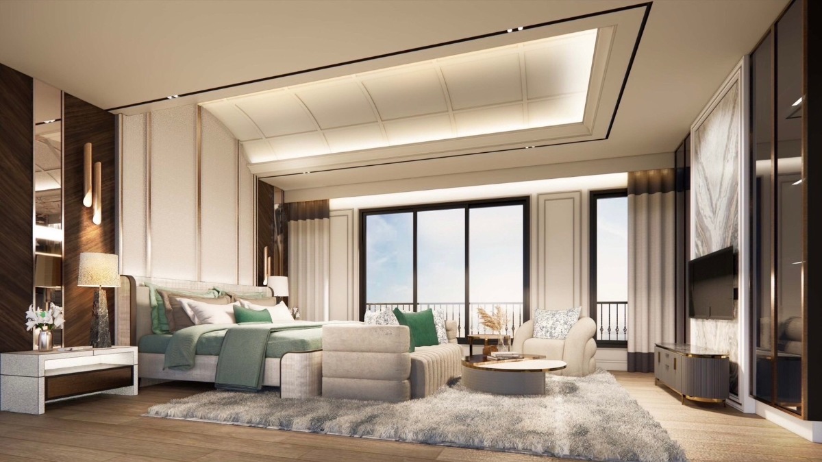 ห้องนอนบ้านในโครงการแกรมเมอร์ สาทร