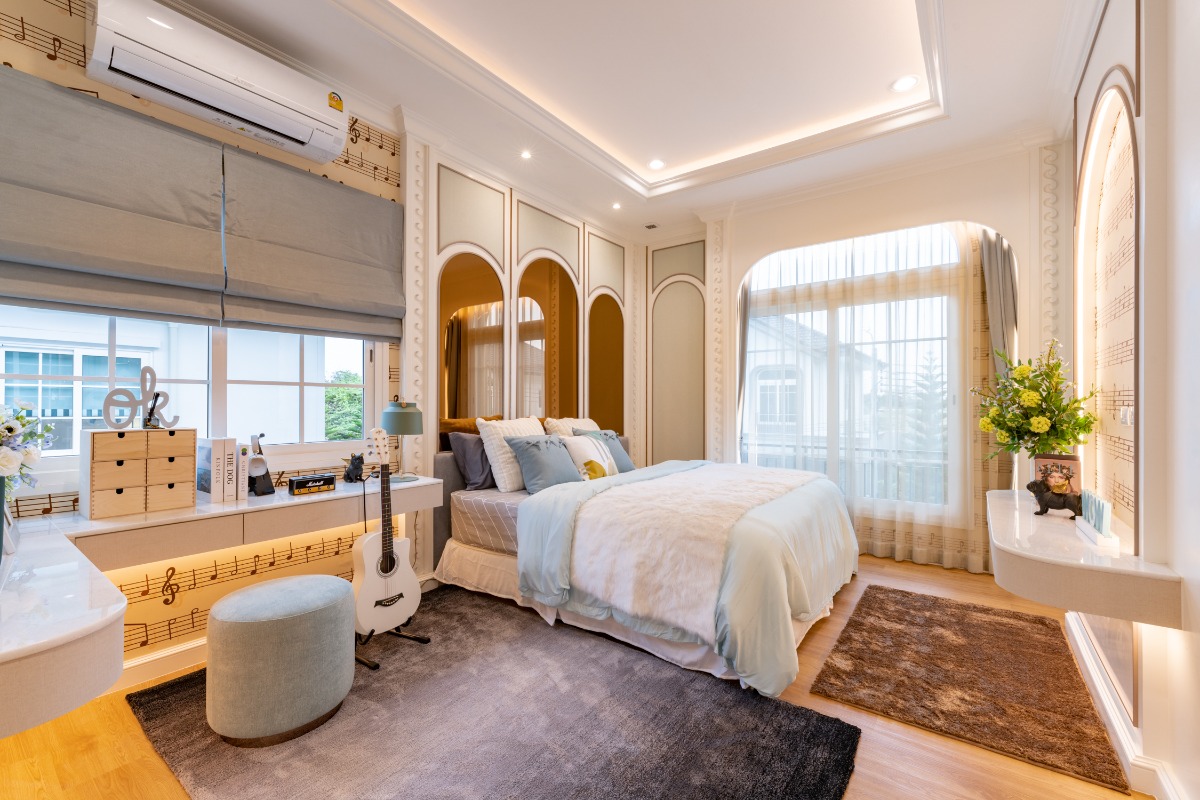 ตัวอบ่างห้องนอน ในบ้านโครงการแกรนดิโอ รัตนาธิเบศร์