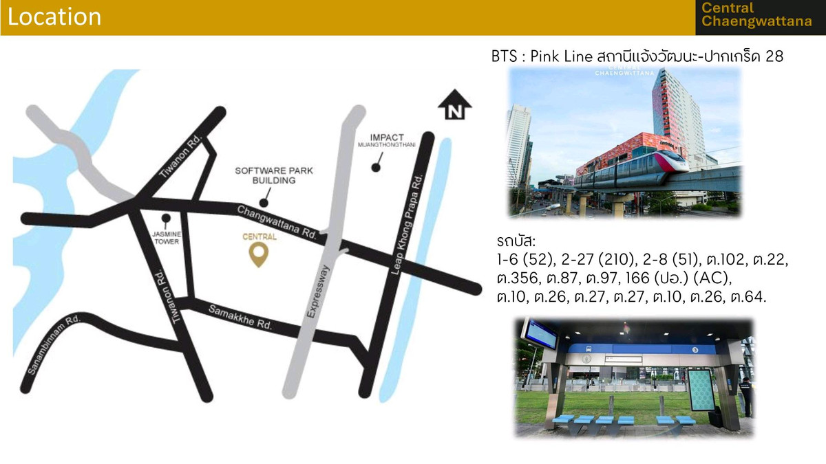 For RentOfficeChaengwatana, Muangthong : 🏢 Office Space for Rent – Central Chaengwattana (Next to BTS Pink Line)